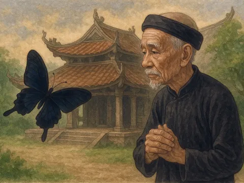 Cụ Vấn về chầu trời: Con bướm và hồn làng